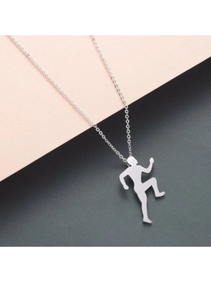 kuyumcudan Koşan Adam Gümüş Kolye - V109