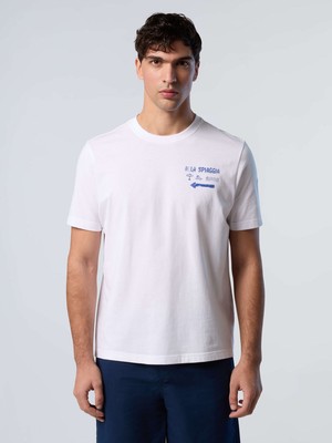 North Sails Regular Fit Grafik Baskılı Bisiklet Yaka %100 Organik Pamuk Tişört