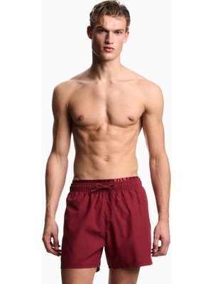 Emporio Armani Erkek Beli Lastikli Ip Bağlamalı Regular Fit Kırmızı Deniz Şortu EM000686 AF20432-U5050