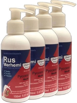 Blue Tüylere Krem 4 Tane x 150 ml Cevizli & Ceviz Sütlü Russ Merhemi