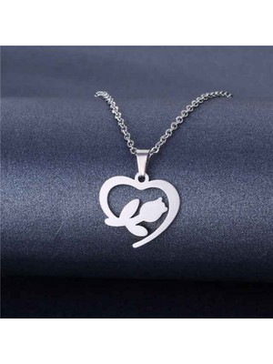 kuyumcudan Lale Gümüş Kolye - V129