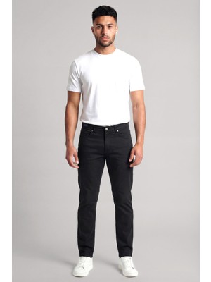 Paul & Shark Erkek Dar Kesim Pamuklu Denim Siyah Pantolon 99314017-011
