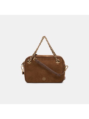 Desa Kadın Vizon Ayarlanabilir Omuz Askılı Süet Deri El Çantası