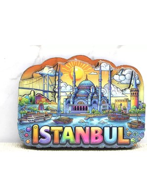 Venüs Shopping Ahşap Istanbul Temalı Magnet - Model 8