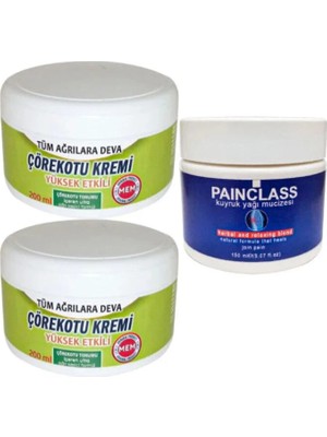 Çörek Otu Kremi Xl Boy 2X200 ml +150 ml Kuyruk Yağı Kremi Painclass