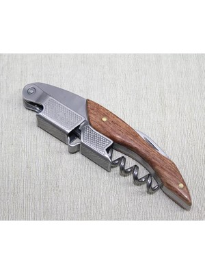 Fta Ticaret Ahşap Paslanmaz Çelik Tirbuşon Açacak