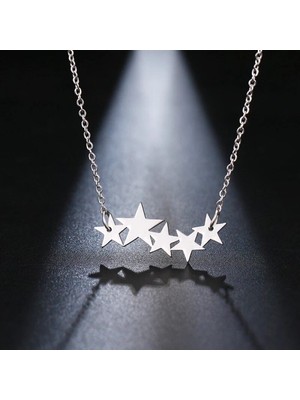 kuyumcudan Yıldızlar Gümüş Kolye - V184