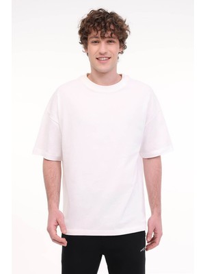 Lumberjack MB SSROS 11HS113 6FX KIRIK BEYAZ Erkek Kısa Kol T-Shirt