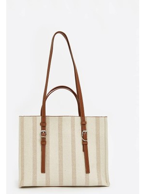 LC Waikiki Lcw Accessorıes Ekru Çıkarılabilir Askılı Kadın Omuz Çantası