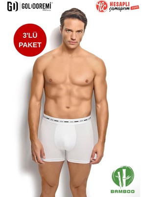 Jiber Erkek Premium Rahat Yumuşak Hafif Yok Gibi Esnek Iz Yapmaz Terletmez Bambu Kutulu 3'lü Boxer