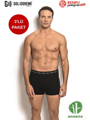 Jiber Erkek Premium Rahat Yumuşak Hafif Yok Gibi Esnek Iz Yapmaz Terletmez Bambu Kutulu 3'lü Boxer