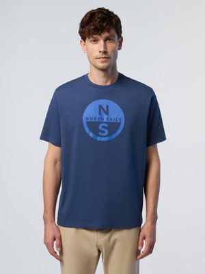 North Sails Regular Fit Logo Baskılı %100 Pamuk Bisiklet Yaka Tişört