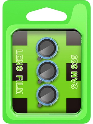 Buğz Samsung Galaxy S25 Raze Metal Kamera Lens - Mavi