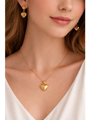 Atalya Accessory Kalpli Kolye ve Küpe Seti