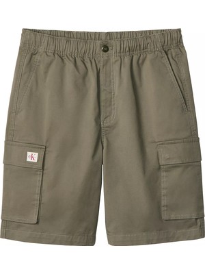 Calvin Klein Erkek Normal Bel Kısa Boy Cep Detay Rahat Kesim Haki Şort LV04RB618G-LDY