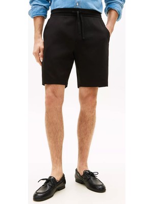Tommy Hilfiger Erkek Regular Fit Esnek Pamuklu Örgü Kumaş Siyah Şort MW0MW42884-BDS