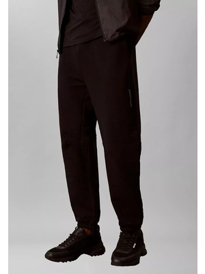 Calvin Klein Erkek Normal Kalıp Paçası Lastikli Pamuklu Siyah Pantolon LVGMS6P600-UB1
