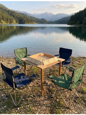 Masho Trend Katlanır Rulo Seyyar Okey Masası - Kamp Okey Masası - Katlanır Kamp Masası