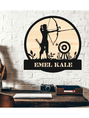Hediyelikevi Ok Okçuluk Temalı Ahşap Duvar Tablo