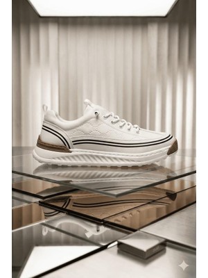 Marcomen 19075 Erkek Deri Günlük Rahat Taban Nakış Detaylı Lastik Bağcıklı Ayakkabı