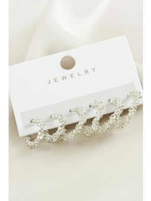 Lowell Home Ieg 6 Adet Zikzak Metal Halka Küpe LWLBJT-RSIEG327