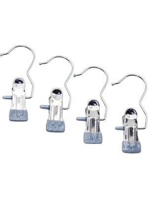 Go İthalat 4 Pcs Kıskaçlı Taşınabilir Çok Amaçlı Tekli - Metal Askı Silikon Kılıf Uçlu (5491)