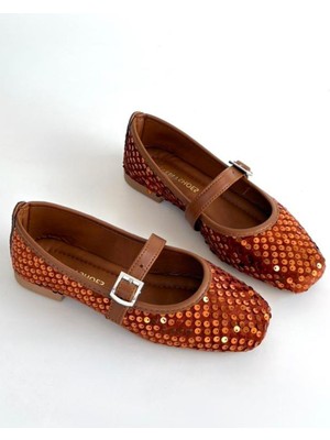 Erbilden Moden Taba Süet Babet Ayakkabı Ortopedik Termo Taban Kadın