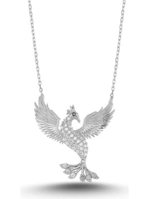 Eyelashes Silver 925 Ayar Gümüş Anka Kuşu Kolye