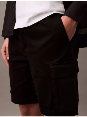 Calvin Klein Erkek Normal Bel Kısa Boy Cep Detay Rahat Kesim Siyah Şort LV04RB618G-UB1
