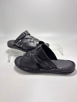 Peker Y1  Derı  Erkek Terlık  Sıyah