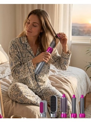 Astraltech 5 Parçalı Saç Şekillendirme Seti Isı Kontrollü Kolay Kullanım ve Hızlı Sonuç