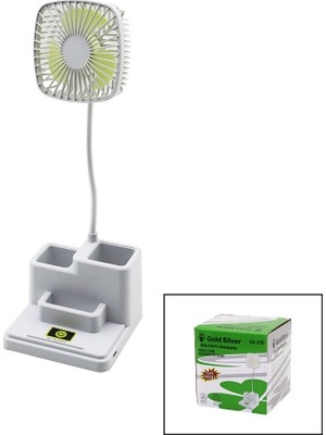 Go İthalat Kalemlikli Masaüstü Vantilatör USB Şarjlı Fan:8.9cm- Akrobat AYAK=23CM+KALEMLİK:36.5CM Telefonluk GS-270 (5491)