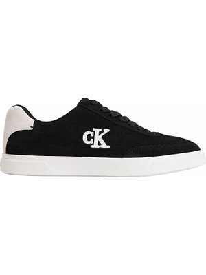 Calvin Klein Erkek Ck Logolu Düşük Bilekli Süet Siyah Sneaker HM0HM02125-0GM