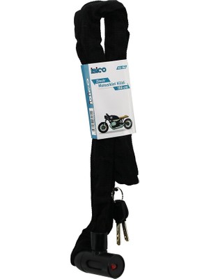 Go İthalat Zincirli Anahtarlı  Motor - Bisiklet Kilit Bez Kılıflı Aç-Kapa Kilit Kapak 150CM (5491)
