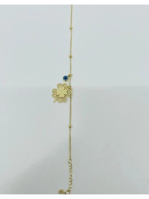 Bella Kadın Yonca Model Top Zincirli Paslanmaz Çelik Bileklik