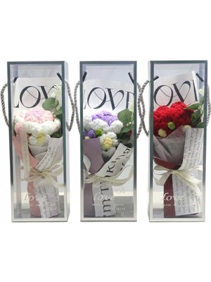 MiraLive Tekli El Örgüsü Gül Buketi