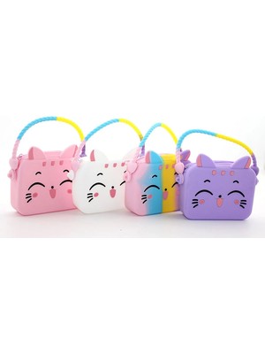 MiraLive Sevimli Kedi Tasarımlı Silikon Çanta