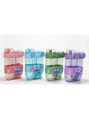 MiraLive Stitch Çift Bölmeli Pipetli Suluk - Model 1
