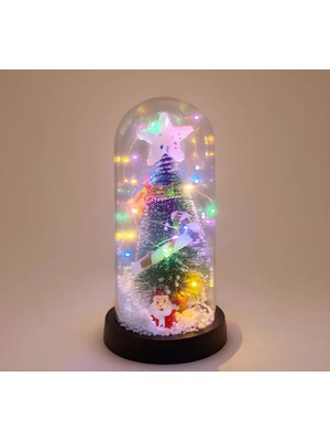 Store Mania Ieg™ Yılbaşı Temalı Işıklı Dekoratif Cam Fanus - Model 1