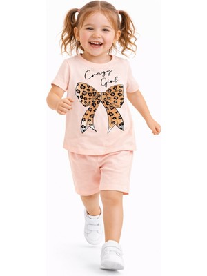 Melodi Kids Kız Çocuk Fiyonk Detaylı Şort Yazlık Alt Üst Pamuklu Takım