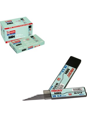 Mikro M-918 Min 2.0 Mm Versatil Kalem Ucu 2B 90 Mm 24 Lü (1 Paket 24 Tüp)
