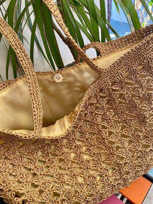 Rabika Yelpaze Hasır Çanta