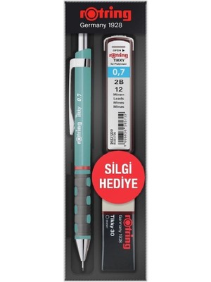 Rotring Okul Seti Tikky Versatil Kalem + Min + Silgi 3 Lü 0.7 Mm Deniz Mavi Ro-Kk07-07