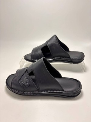 Peker Y10  Derı  Erkek Terlık Sıyah