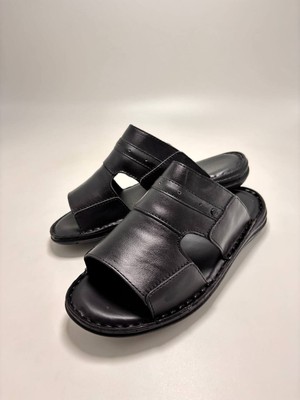 Peker Y7  Derı  Erkek Terlık Sıyah