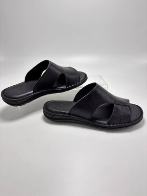 Peker Y5  Derı  Erkek Terlık Sıyah