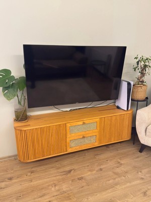 Şafak Mobilya Loen Hazeran Detaylı Masif Ahşap Tv Ünitesi