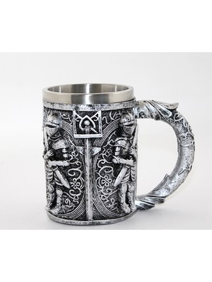 MiraLive Paslanmaz Çelik Şövalye Kupa Bardak (Büyük Boy)