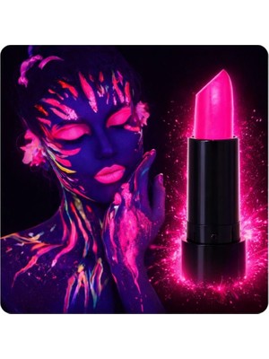 MiraLive Uv Neon Pembe Ruj – Karanlıkta Parlayan Makyaj Boyası