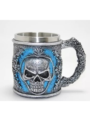 Zenvia Grim Reaper Azrail Kabartmalı 3D Tasarım Çelik Kupa Bardak